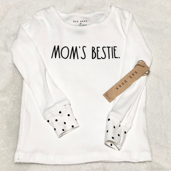 New Rae Dunn Girl’s MOM’S BESTIE Pajama Pant Set - Picture 2 of 4